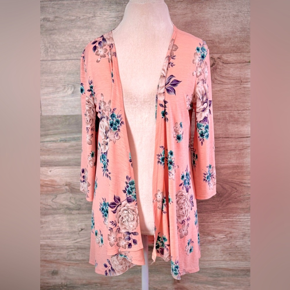 Pink Floral Kimono Jacket